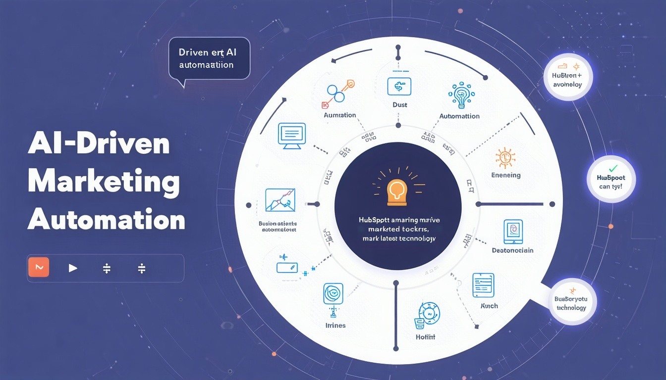 A dynamic graphic showcasing AI-driven marketing a